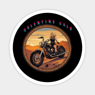 Galentines gal sunset desert ride Magnet